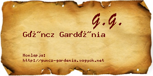 Güncz Gardénia névjegykártya